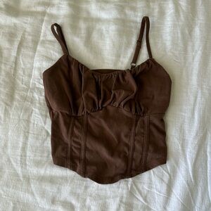Cropped Brown tank top